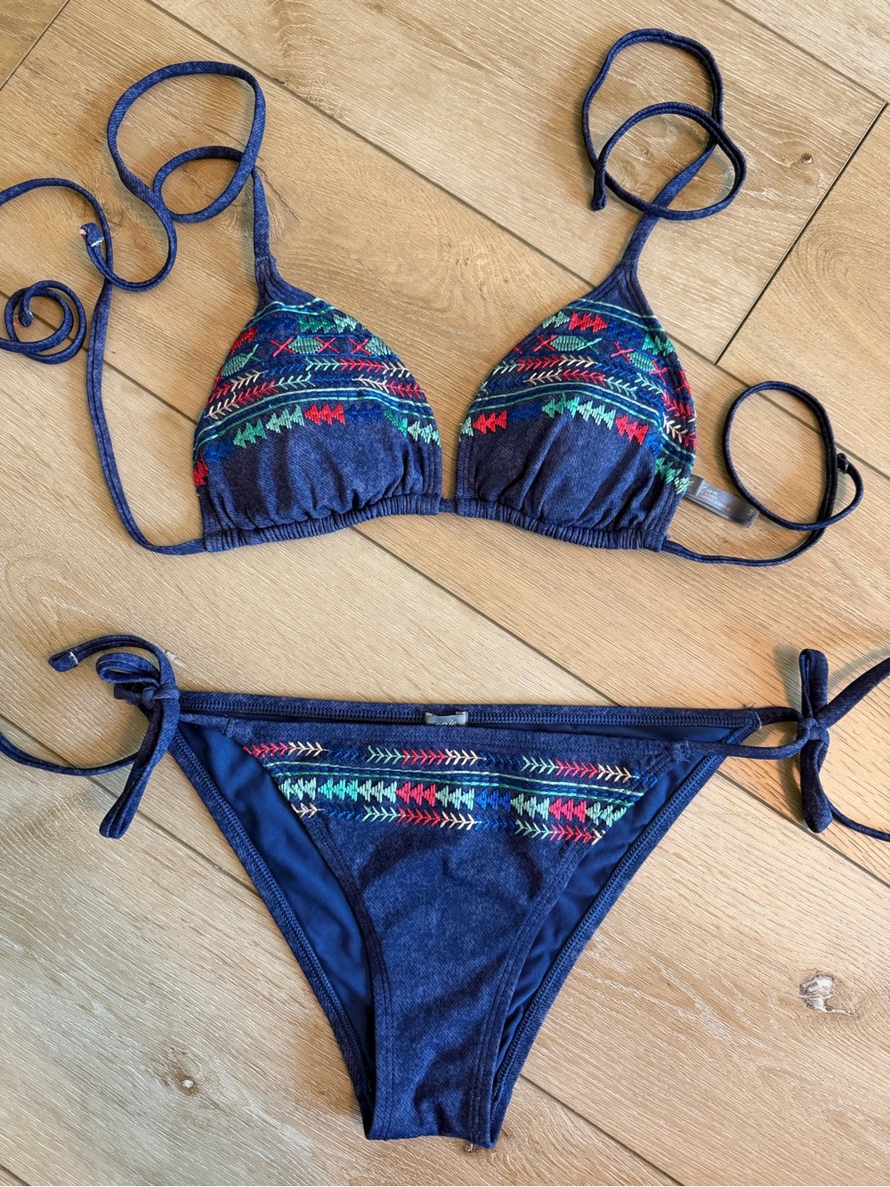 Aerie Embroidered String Bikini Set – Size Small